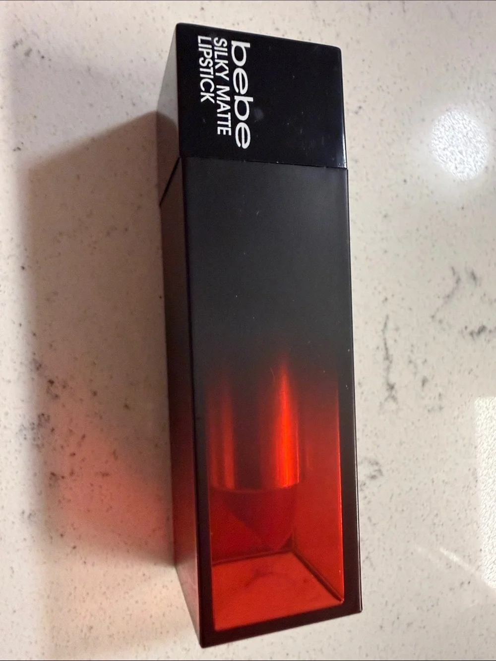 bebe Matte Lipstick with Red Accent and Black Case Red